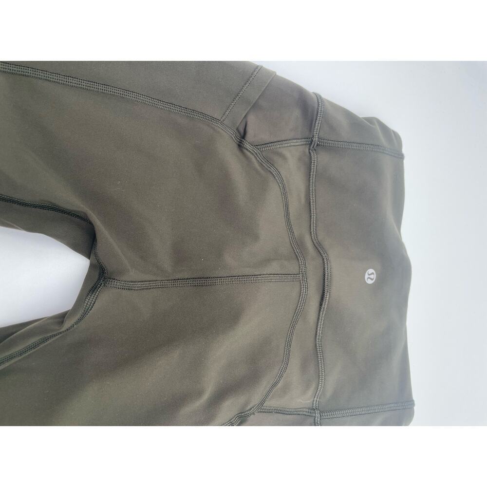 Lululemon Olive Green Full-Length Leggings High Rise Small Sculpting Pants - Picture 5 of 5